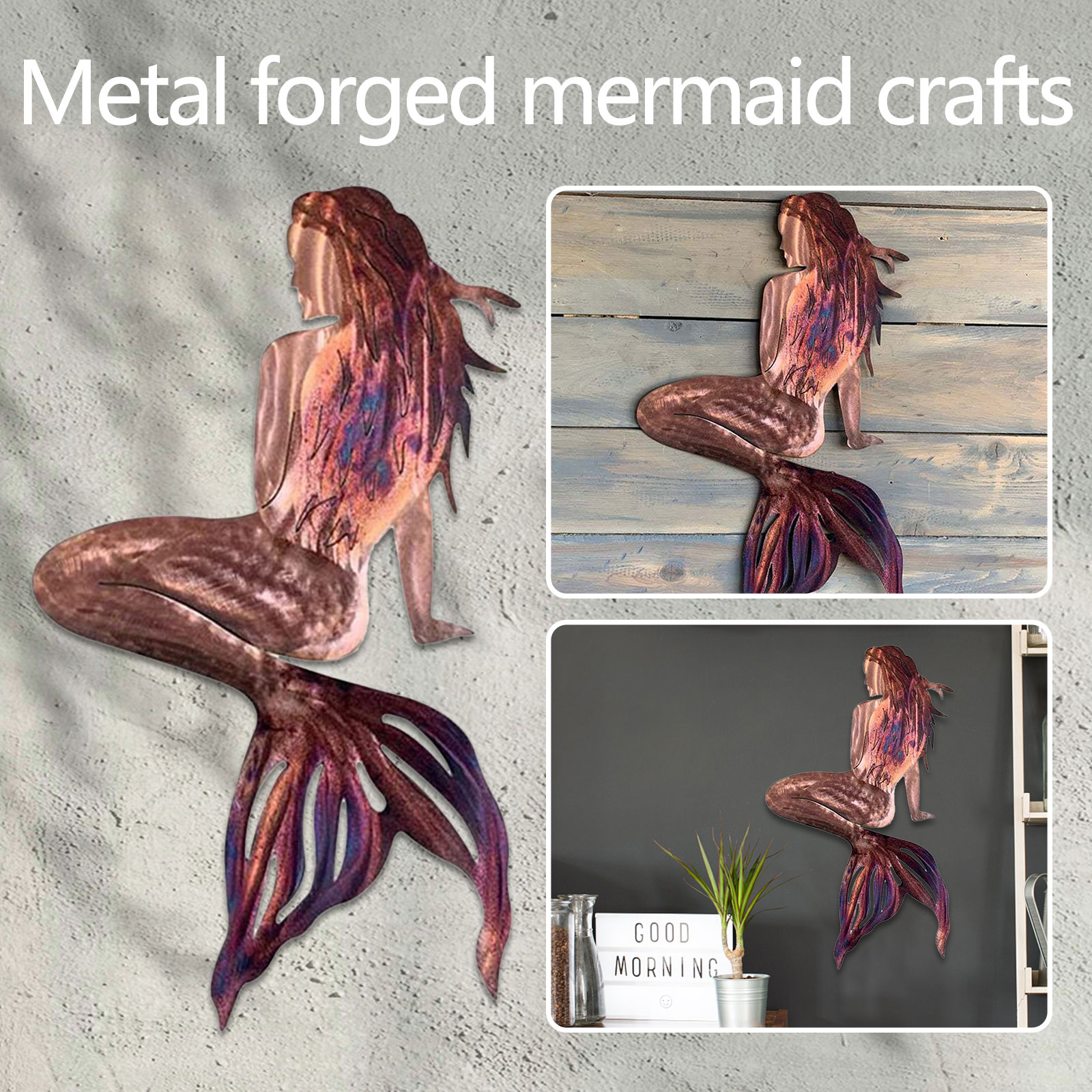 Wrought Iron Metal Mermaid Wall Art Wrought Iron Metal Mermaid Wall Art