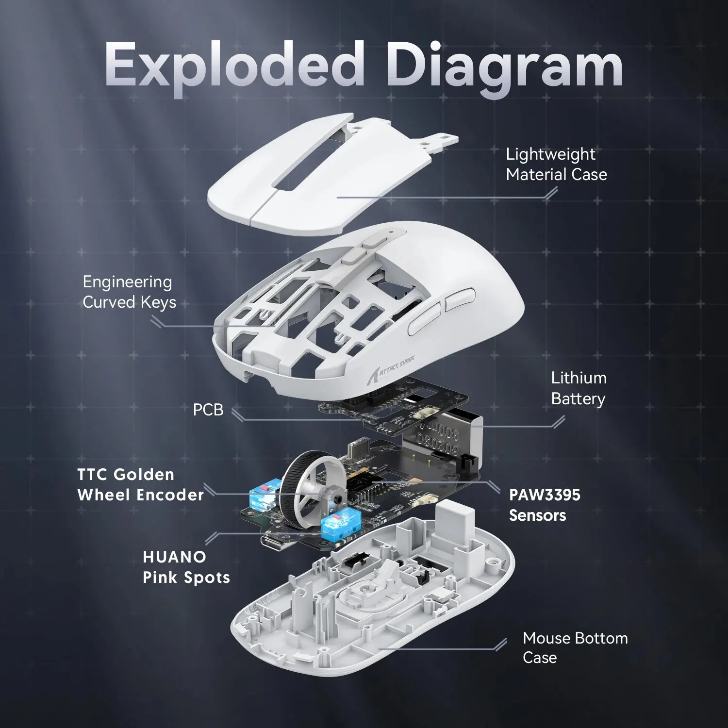 X6 Lightweight Wireless Gaming Mouse with 3 Mode Wired 2.4G BT5.2 Up to 26K DPI RGB Backlight Charging Base for Laptop X6 Lightweight Wireless Gaming Mouse with 3 Mode Wired 2.4G BT5.2 Up to 26K DPI RGB Backlight Charging Base for Laptop