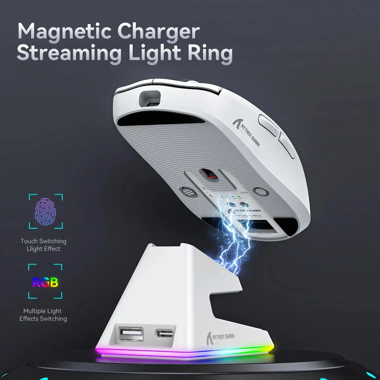 X6 Lightweight Wireless Gaming Mouse with 3 Mode Wired 2.4G BT5.2 Up to 26K DPI RGB Backlight Charging Base for Laptop X6 Lightweight Wireless Gaming Mouse with 3 Mode Wired 2.4G BT5.2 Up to 26K DPI RGB Backlight Charging Base for Laptop