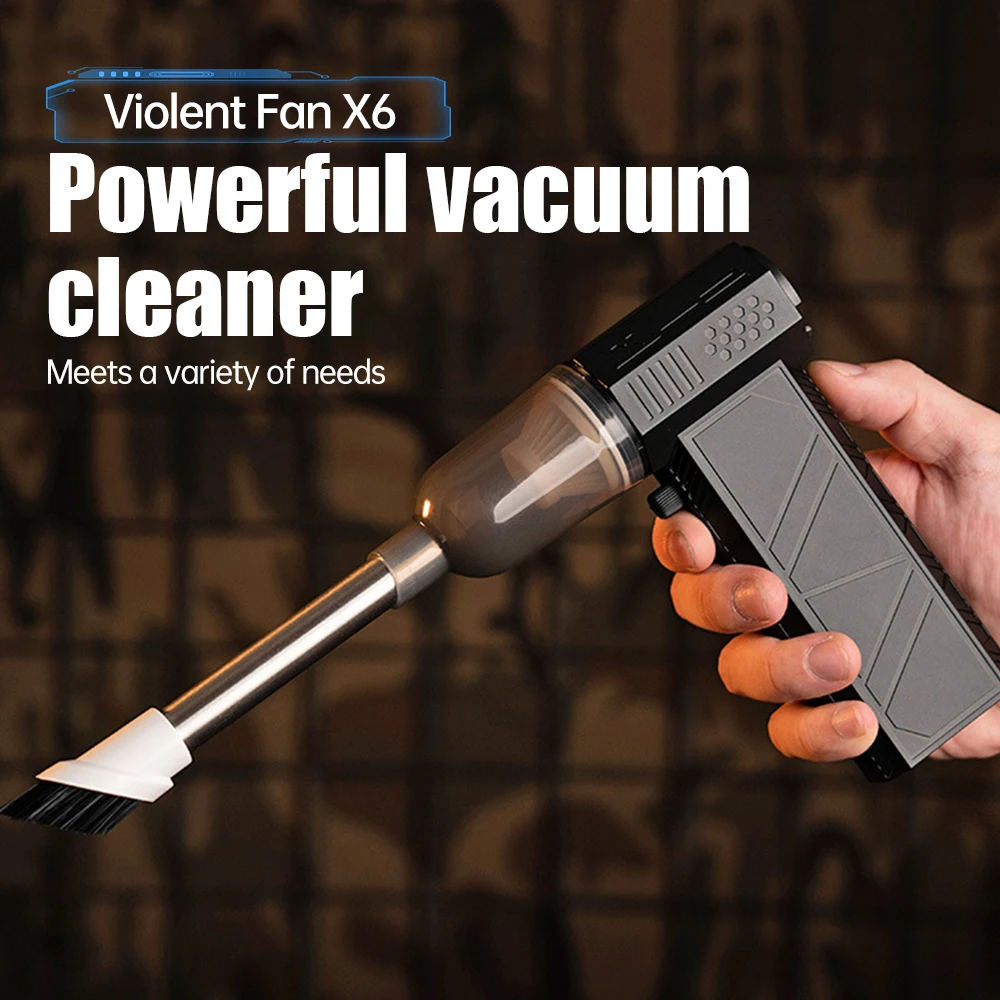 X6 Violent Fan 140000RPM Powerful Air Blower Vacuum Dust Cleaner Type-C Charging Strong Winds 53m/s Brushless Turbo Jet