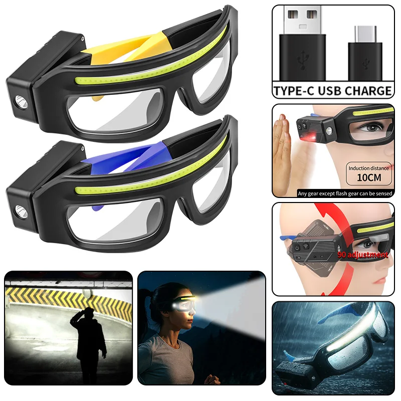XTE Multifunctional Glasses Light with Type-C Charging, Warning Headlamp, Compact and Portable, Touch-Sensitive Headlamp XTE Multifunctional Glasses Light with Type-C Charging, Warning Headlamp, Compact and Portable, Touch-Sensitive Headlamp