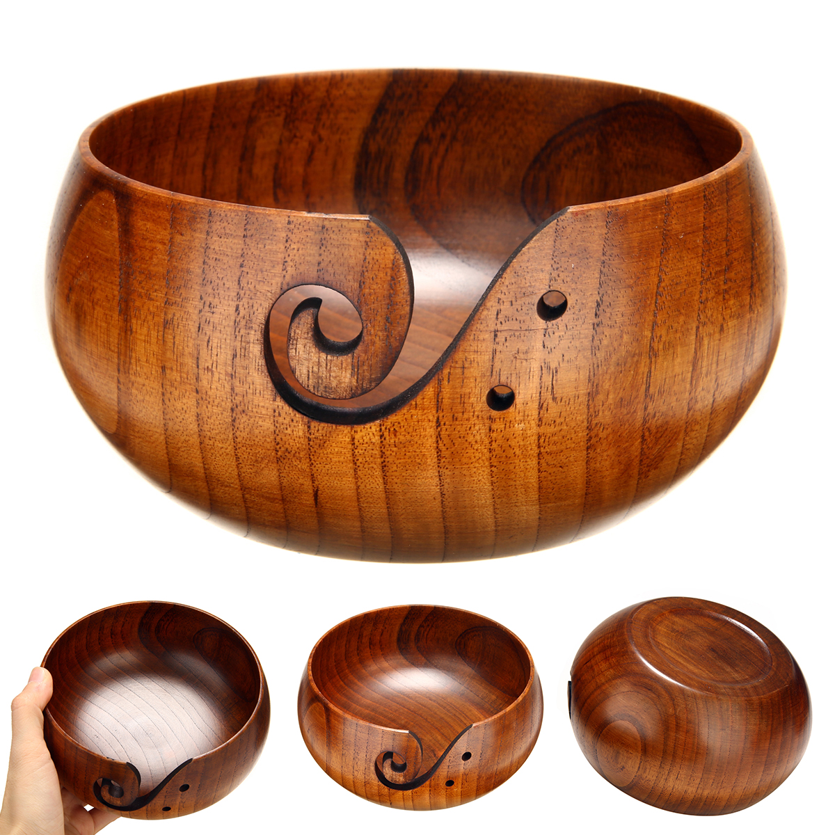 Yarn Holder Wooden Bowl Yarn Holder Wooden Bowl