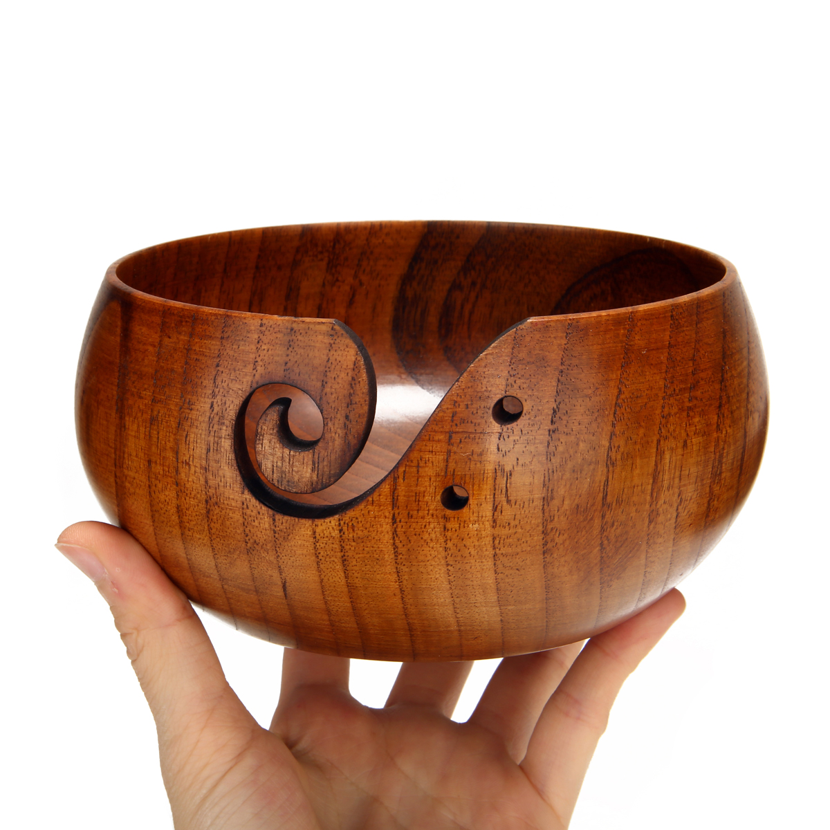 Yarn Holder Wooden Bowl