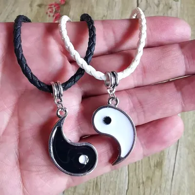 Yin Yang Couple Necklace Chokers (2pcs) Yin Yang Couple Necklace Chokers (2pcs)