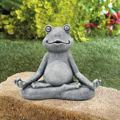 Yoga Frog Statue Resin Garden Decor