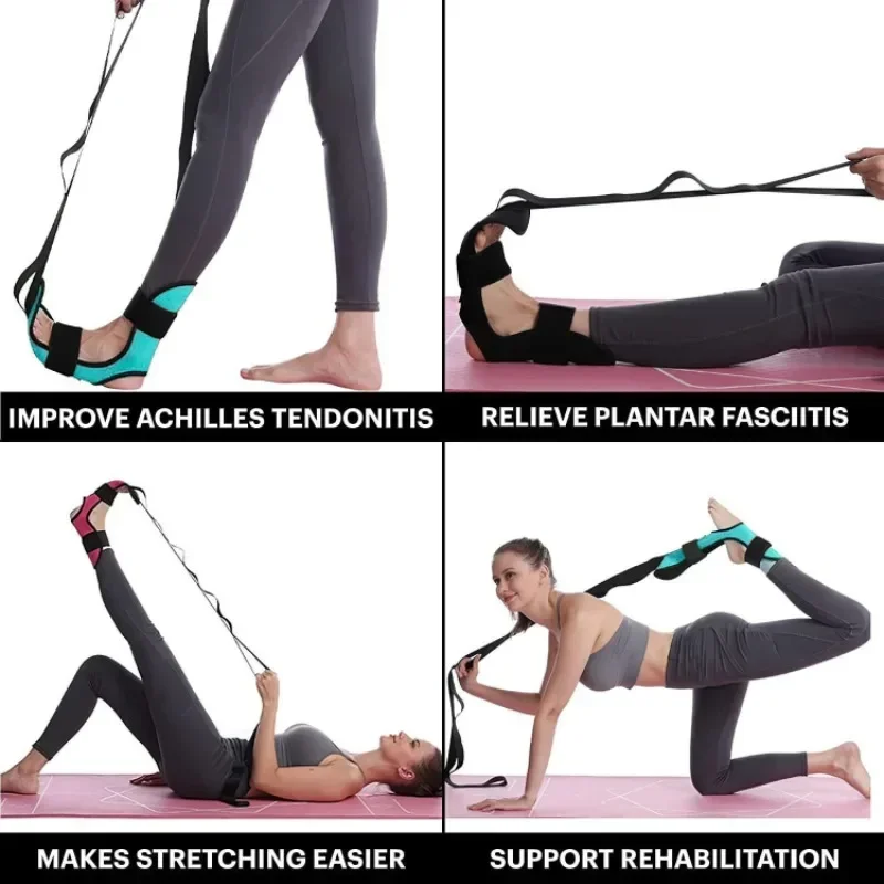 Yoga Leg Stretching Band Flexibility Stretching Band Rehabilitation Fitness Band Plantar Fasciitis Training Belt Foot Yoga Leg Stretching Band Flexibility Stretching Band Rehabilitation Fitness Band Plantar Fasciitis Training Belt Foot