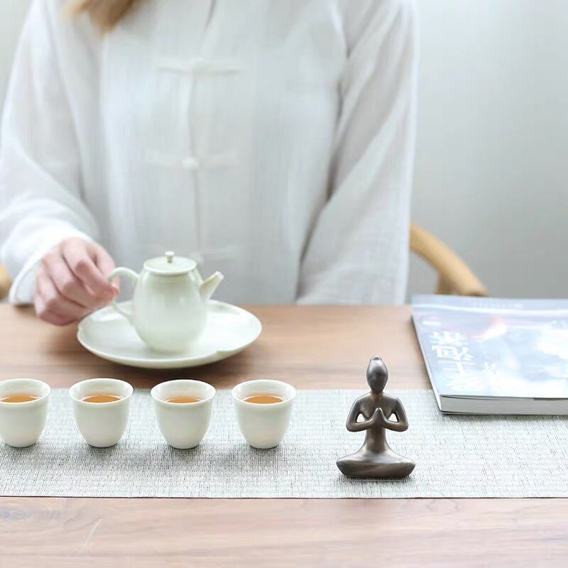Yoga Statue Mini Ceramic Ornament Yoga Statue Mini Ceramic Ornament