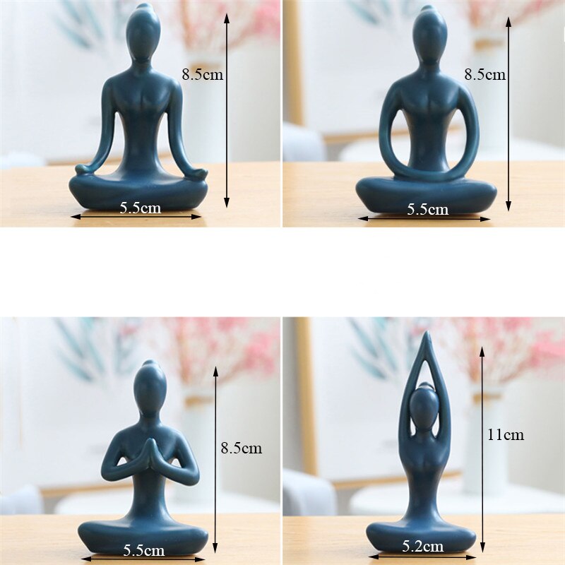 Yoga Statue Mini Ceramic Ornament Yoga Statue Mini Ceramic Ornament