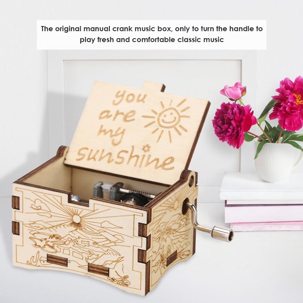 You Are My Sunshine Small Wooden Music Box