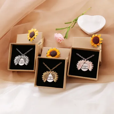 You Are My Sunshine Sunflower Necklace You Are My Sunshine Sunflower Necklace