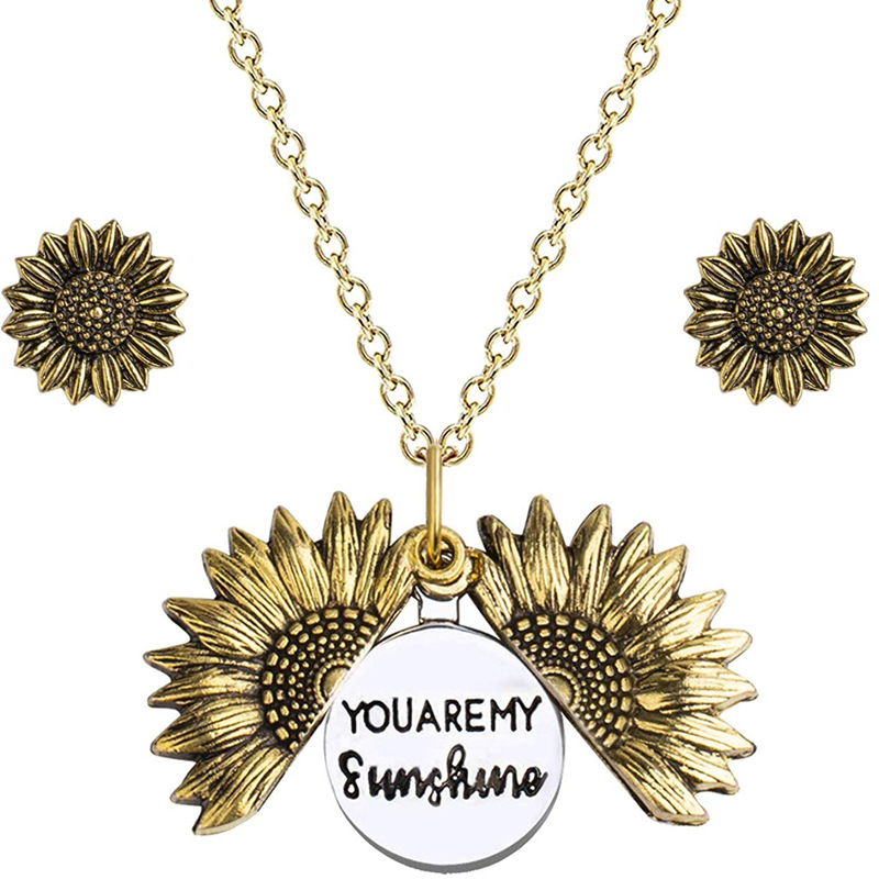 You Are My Sunshine Sunflower Necklace You Are My Sunshine Sunflower Necklace