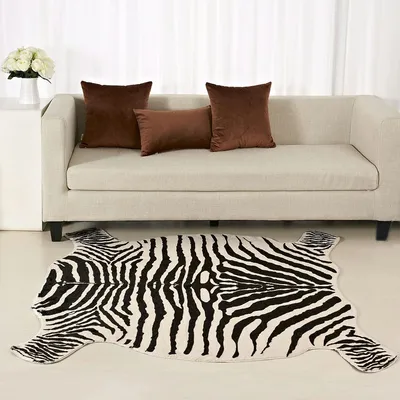 Zebra Print Rug Non-Slip Carpet Zebra Print Rug Non-Slip Carpet