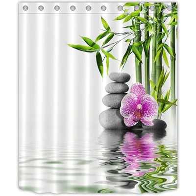 Zen Shower Curtain Waterproof Cloth Zen Shower Curtain Waterproof Cloth