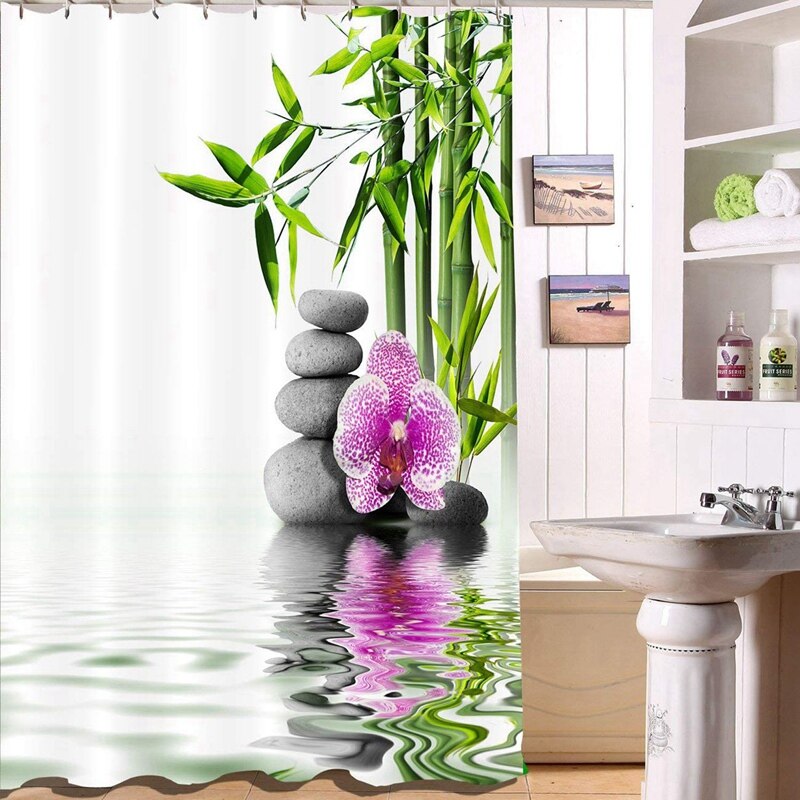 Zen Shower Curtain Waterproof Cloth Zen Shower Curtain Waterproof Cloth