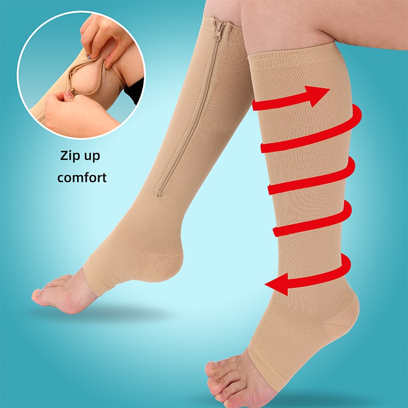 Zipper Compression Socks Slimmer Zipper Compression Socks Slimmer