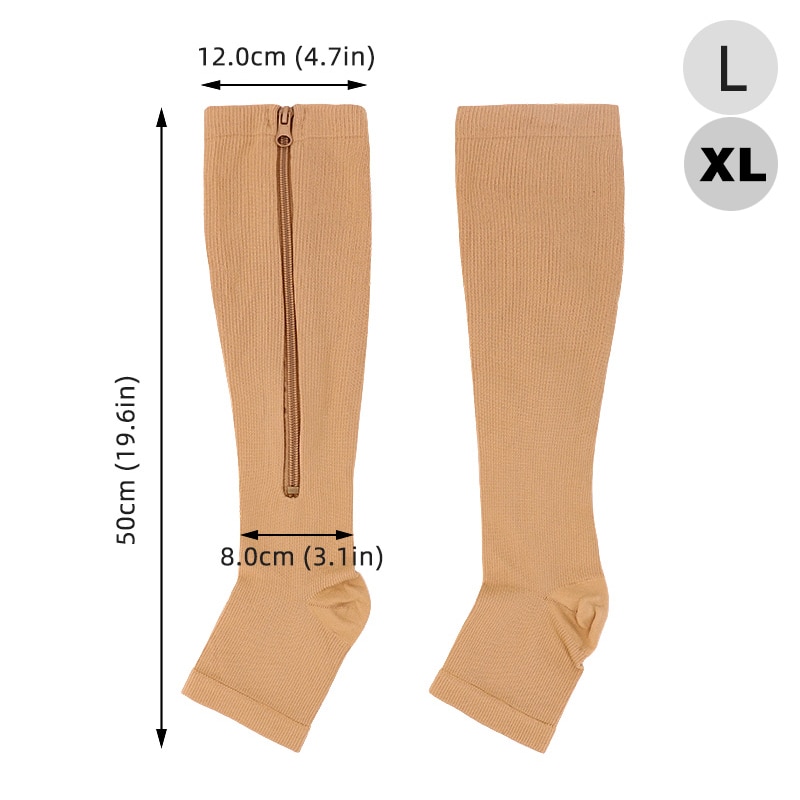 Zipper Compression Socks Slimmer Zipper Compression Socks Slimmer