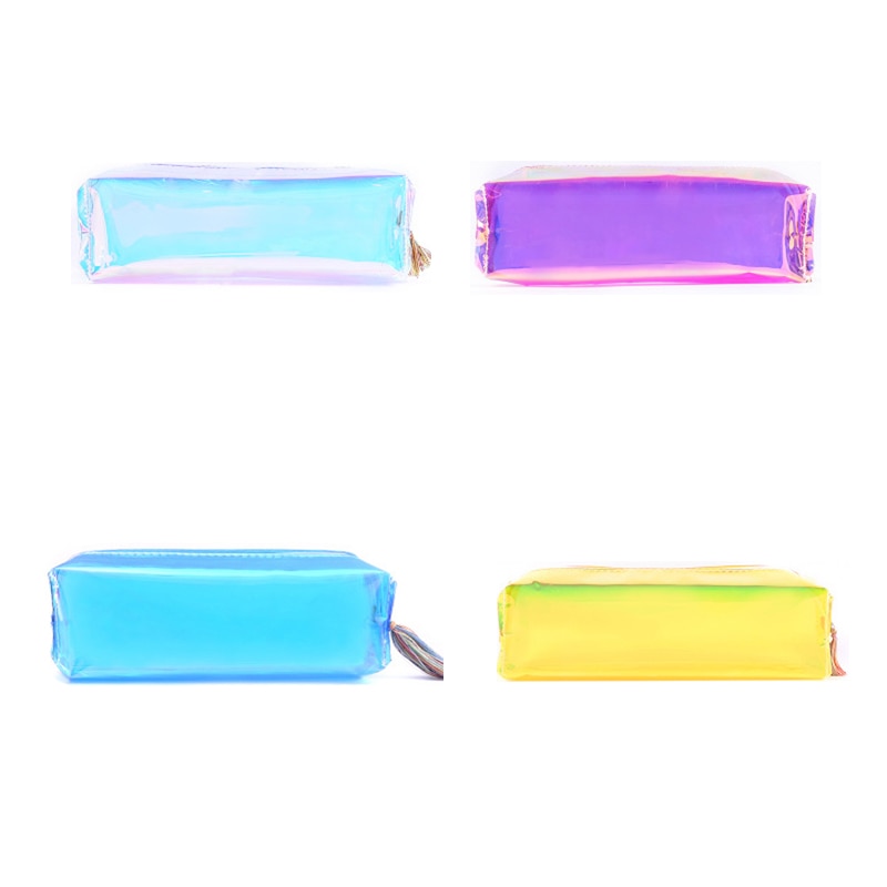 Zippered Clear Holographic Pencil Case Zippered Clear Holographic Pencil Case