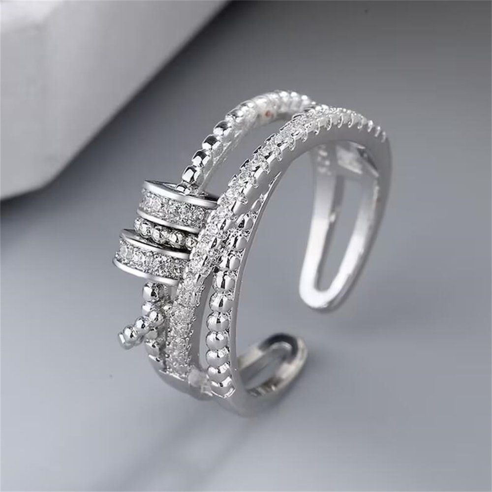 Zircon Stone Anxiety Bead Ring Zircon Stone Anxiety Bead Ring