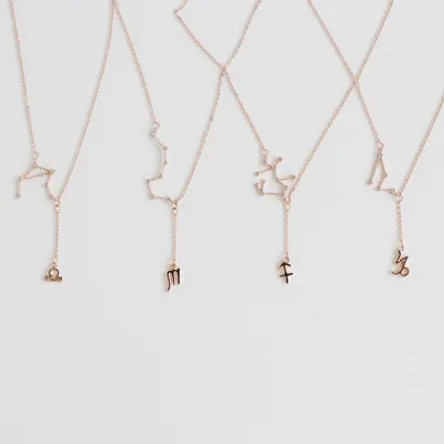 Zodiac Constellation Necklace Sterling Silver Zodiac Constellation Necklace Sterling Silver