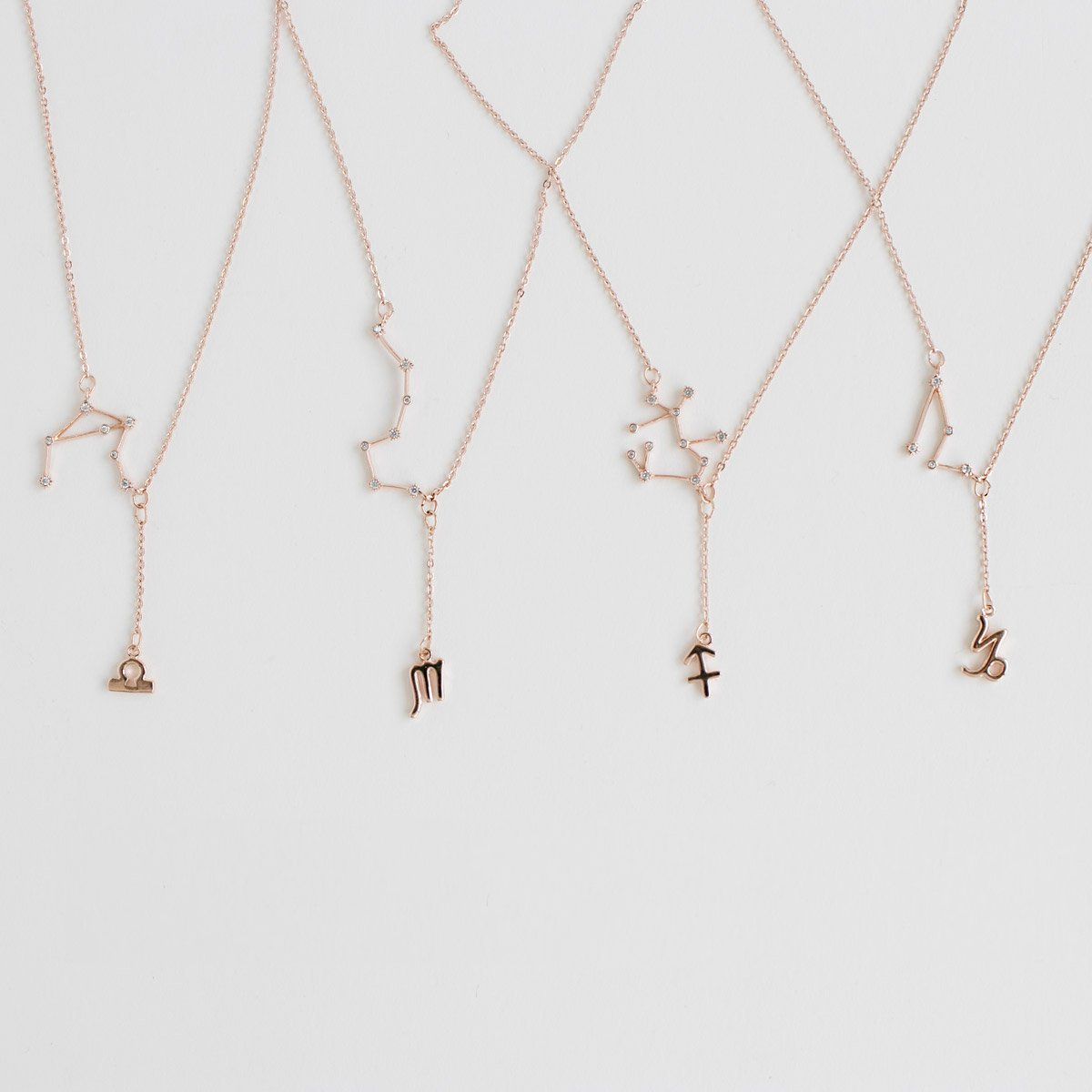 Zodiac Constellation Necklace Sterling Silver
