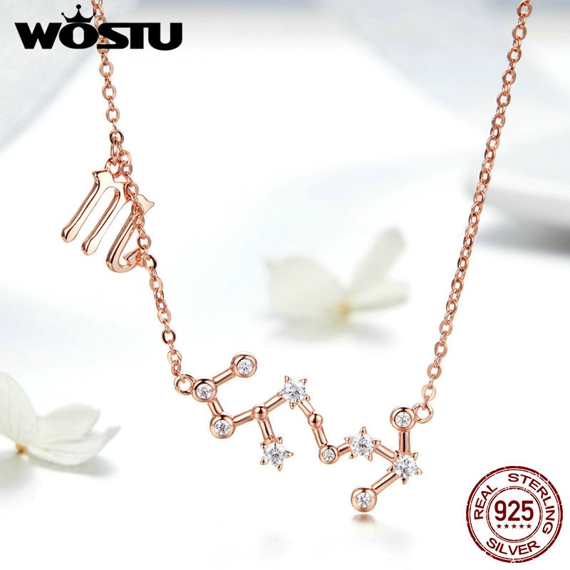Zodiac Constellation Necklace Sterling Silver Zodiac Constellation Necklace Sterling Silver