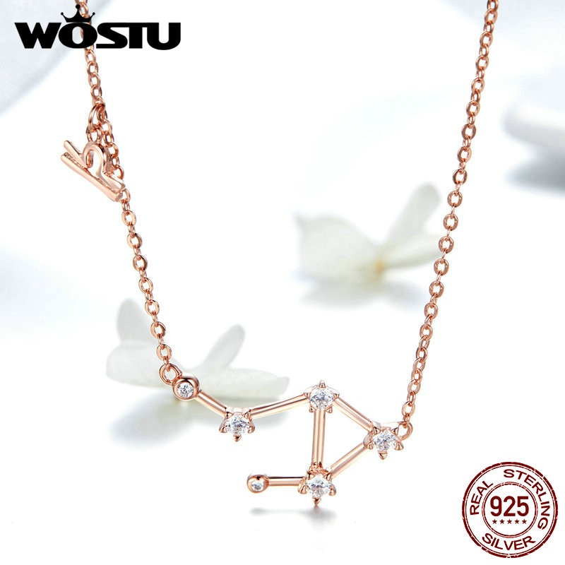 Zodiac Constellation Necklace Sterling Silver Zodiac Constellation Necklace Sterling Silver