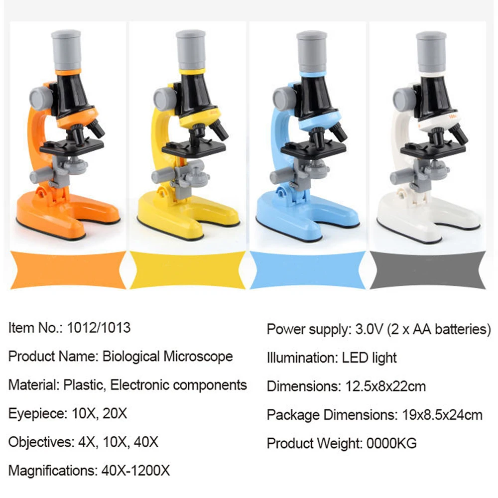 Zoom Children Microscope Biology Lab LED 1200x School Science Experiment Kit Education Scientific Toys Gifts For Kids Zoom Children Microscope Biology Lab LED 1200x School Science Experiment Kit Education Scientific Toys Gifts For Kids