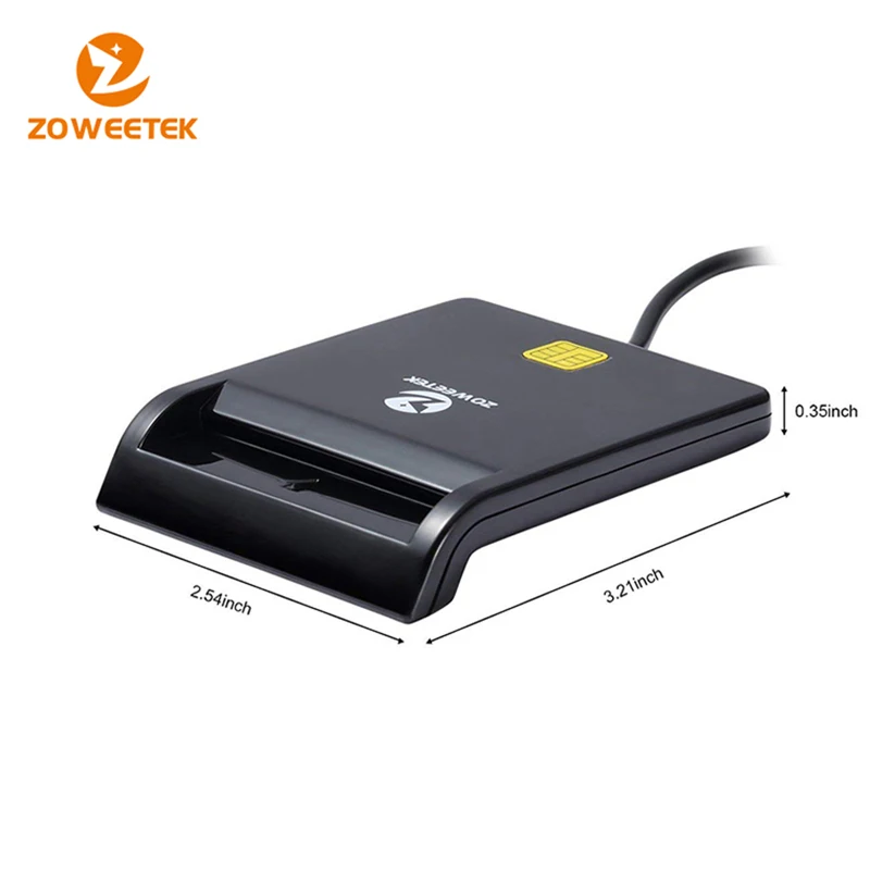 Zoweetek USB ID Smart Card Reader Electronic DNI Reader for ISO 7816 EMV IC DNIE Chip DNI Smart Card ZW-12026-1 Zoweetek USB ID Smart Card Reader Electronic DNI Reader for ISO 7816 EMV IC DNIE Chip DNI Smart Card ZW-12026-1